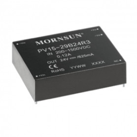 Convertisseur DC-DC isolé 15W, entrée 200 - 1500 VDC pour photovoltaïque : Série PV15-29BxxR3