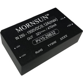 Convertisseur DC-DC régulé, entrée DC ultra large 250-1500 VDC : Série PV15-29B32