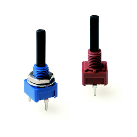 Potentiomètres en carbone/cermet de 14 mm avec boîtier et axe en plastique : MCA14/MCE14