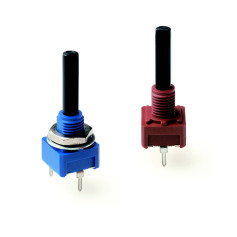 Potentiomètres en carbone/cermet de 14 mm avec boîtier et axe en plastique : MCA14/MCE14