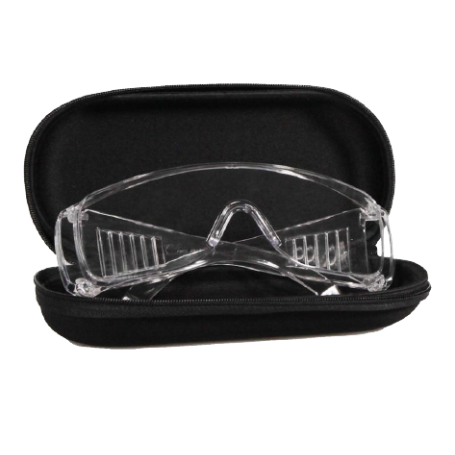 Mallette de transport et lunettes de protection
