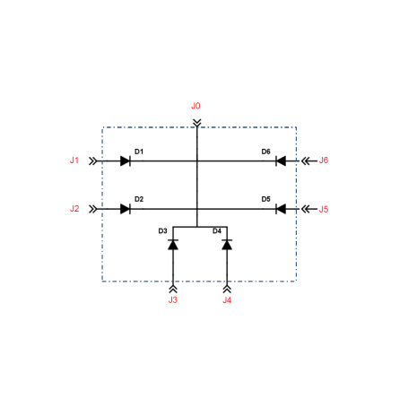 SP6T PIN diode switch (56 dBm / 400 W) : Série MSW6T