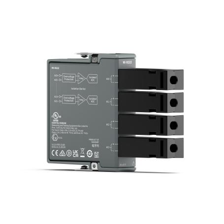 789124-01 : NI-9222 Module d'Entrée de Tension Simultanée (4 Canaux, ±10 V, 500 kS/s)