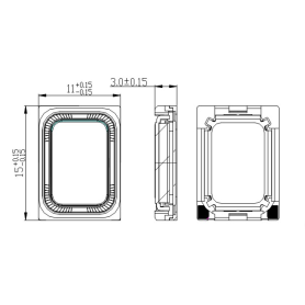 Haut-Parleur Miniature Rectangulaire Haute Performance (0.6 ± 20% kHz)