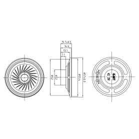 Haut-Parleur D'Alarme Circulaire Haute Performance (0.4–4%)
