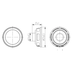 Haut-Parleur AVAS Circulaire Haute Performance (150 ~ 400 ±20% kHz)