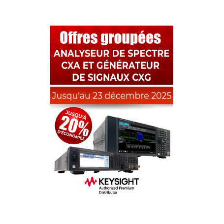 Jusqu'à -20% sur les analyseurs de spectre CXA et générateurs de signaux CXG