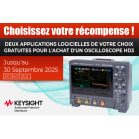 Deux applications logicielles de votre choix gratuites pour l'achat d'un oscilloscope HD3