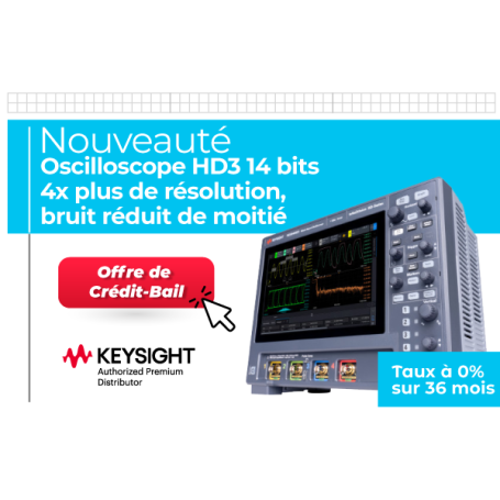 Offre de Crédit-Bail à Taux 0% sur Oscilloscope HD3 ADC 14 bits de Keysight
