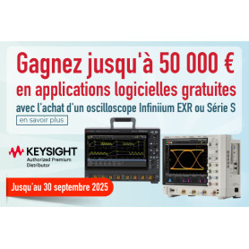 Trois applications logicielles gratuites pour l'achat d'un oscilloscope Infiniium EXR ou Série S