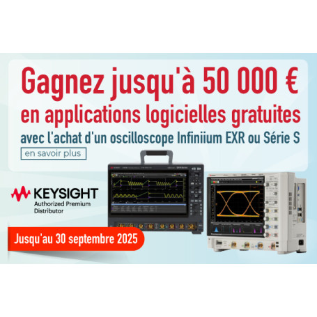 Trois applications logicielles gratuites pour l'achat d'un oscilloscope Infiniium EXR ou Série S