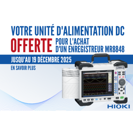 Une unité d'alimentation offerte pour l'achat d'un enregistreur MR8848