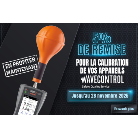 5% de remise pour la calibration de vos appareils Wavecontrol !