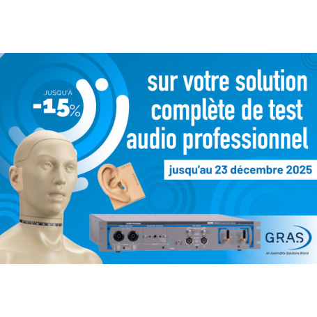 -15% sur votre banc de test acoustique complet avec Audio Precision & GRAS