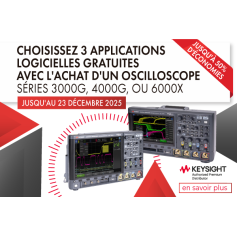 3 Applications logicielles gratuites avec l'achat d'un oscilloscope Séries 3000G, 4000G ou 6000X