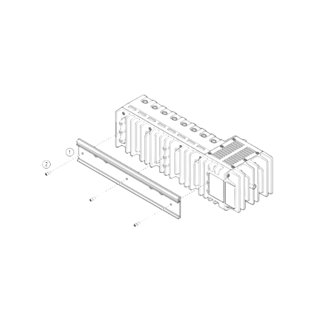 157268-01 : Kit de montage sur rail DIN pour cRIO-903x/904x/905x et cDAQ-9133/35/37 à 8 emplacements