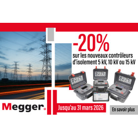 -20% sur les nouveaux contrôleurs d'isolement 5 kV, 10 kV ou 15 kV