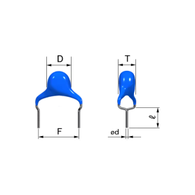 Condensateur céramique haute tension – Sécurité X1/Y1 jusqu’à 440/400 V AC : Série CD45