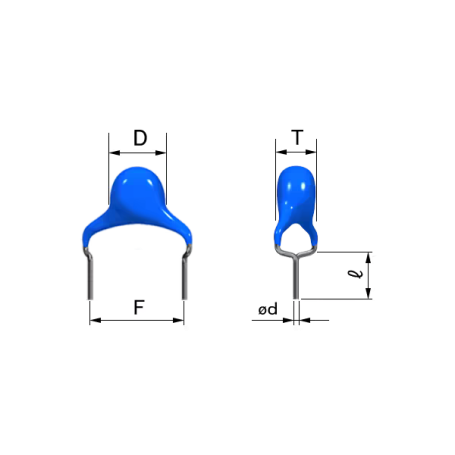 Condensateur céramique haute tension – Sécurité X1/Y1 jusqu’à 440/400 V AC : Série CD45