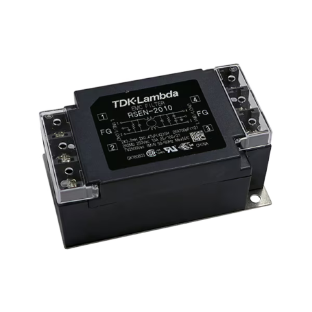 Filtre CEM monophasé – 3 à 300 A, options faible fuite et montage DIN : Série RSEN