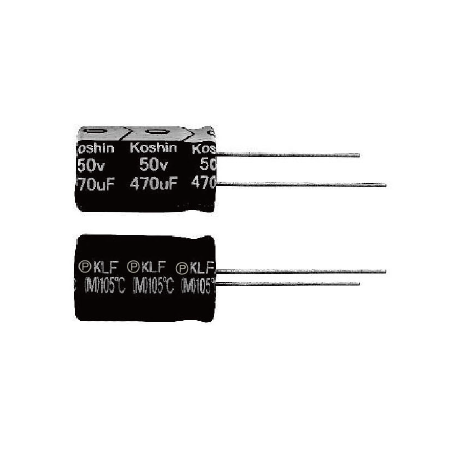 Condensateurs électrolytiques aluminium miniatures 105°C – Longue durée de vie 5000 à 10000h : Série KLF