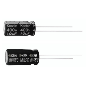 Condensateur électrolytique aluminium miniature 105°C longue durée haute tension : Série KRH