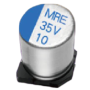 Condensateur électrolytique aluminium CMS faible impédance : MRE – 6,3 à 35V : Série MRE