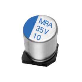 Condensateur électrolytique aluminium CMS faible ESR longue durée de vie : MRA – 6,3 à 50V : Série MRA