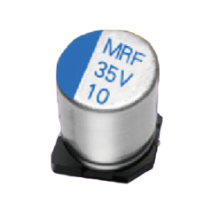 Condensateur électrolytique aluminium CMS très longue durée de vie 105°C : MRF – 6,3 à 50V : Série MRF