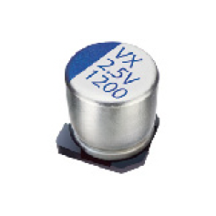 Condensateur polymère aluminium solide CMS – faible ESR : Série VX