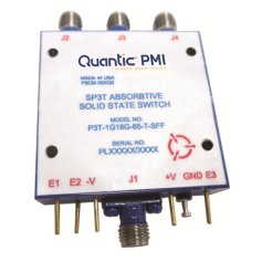 Commutateur RF SP3T absorptif - 1 à 18 GHz, commutation 100 ns : P3T-1G18G-65-T-SFF