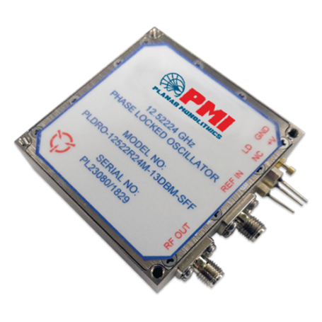 Oscillateur hyperfréquence verrouillé en phase - 12,52224 GHz : PLDRO-12522R24M-13DBM-SFF