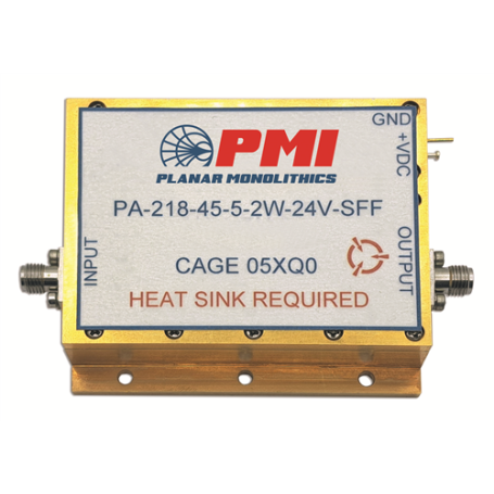 Amplificateur de puissance 2 à 18 GHz, 2 W : PA-218-45-5-2W-24V-SFF