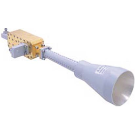 Antenne cornet conique double polarisation 18 à 40 GHz, gain 20 dBi : LB-CNH-34-20-T58-XX