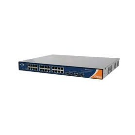Industrial Rack-Mount Gigabit PoE Ethernet Switch, 1U, 24 ports : RGPS-7244GP/RGPS-7244GP-P