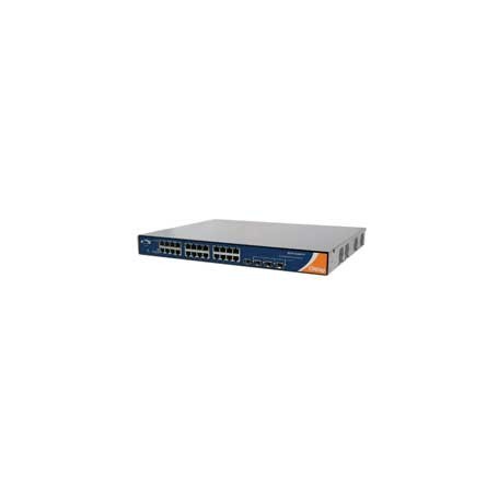 Industrial Rack-Mount Gigabit PoE Ethernet Switch, 1U, 24 ports : RGPS-7244GP/RGPS-7244GP-P