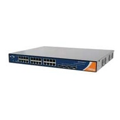 Industrial Rack-Mount Gigabit PoE Ethernet Switch, 1U, 24 ports : RGPS-7244GP/RGPS-7244GP-P