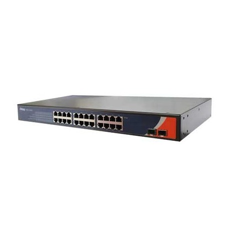 Switch Rackable 1U, 24 ports 10/100 Base-T(X) et 2 ports 100 Base-FX : RES-1242P