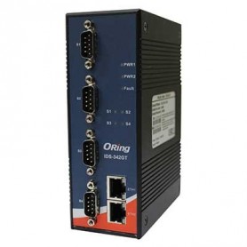 Routeur industriel Rail-din 4-port RS232 à 2 ports Gigabit Ethernet : IDS-342GT