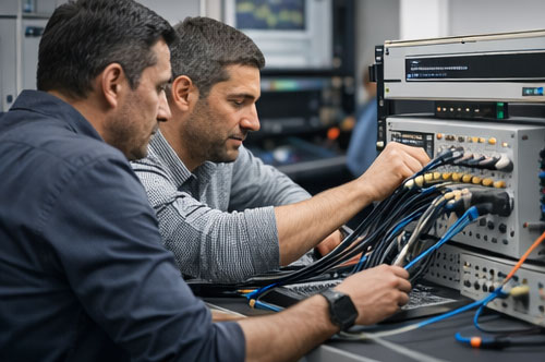 Configuration de systèmes d’acquisition lors d’une formation tests et mesures