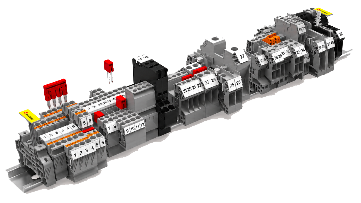 Borniers DEGSON DIN-Rail TB pour montage sur rail DIN
