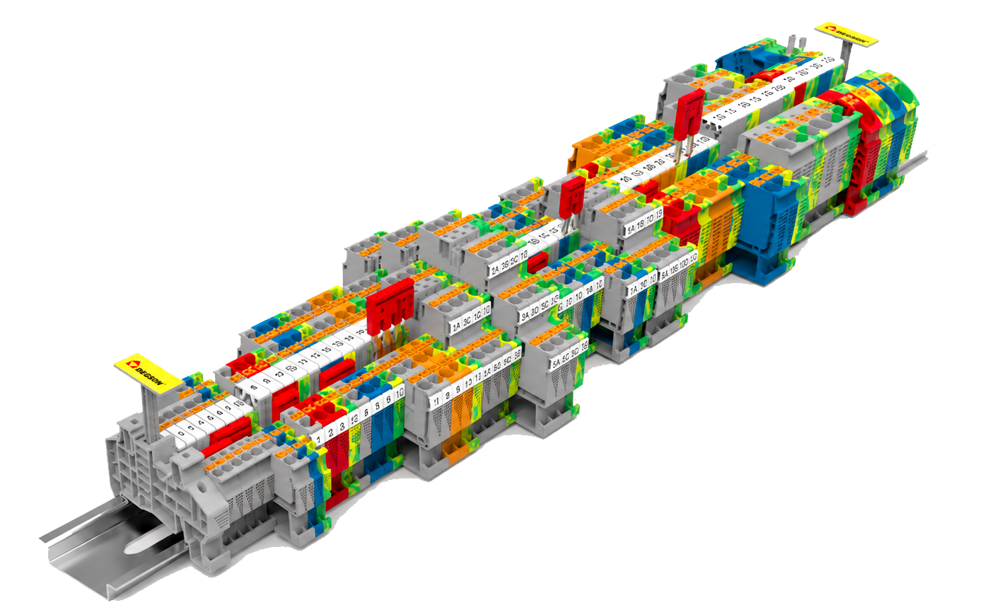 Borniers DEGSON Push-In sur rail DIN