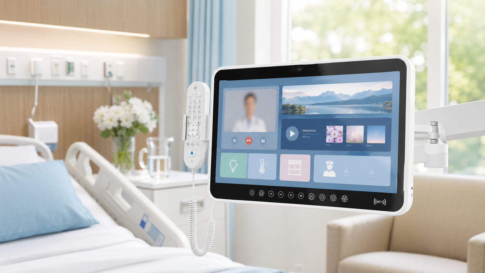 Fonctions pensées pour l’usage patient sur terminal multimédia médical MT21