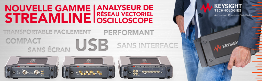 Nouvelle gamme Streamline Analyseur de réseau vectoriel & Oscilloscope USB