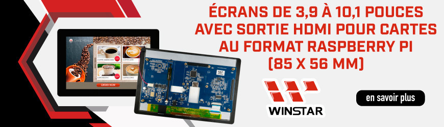 Écrans de 3,9 à 10,1 pour cartes au format Raspberry Pi