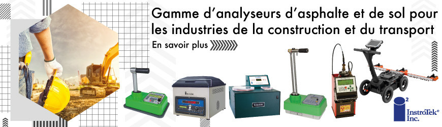 Analyseur d’asphalte et de sol pour les industries de la construction et du transport