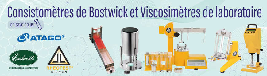 Consistomètres de Bostwick et Viscosimètres de laboratoire