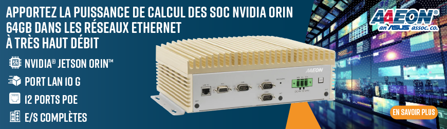 Système embarqué fanless avec SoC NVIDIA, 12 x PoE, 10 Gbe