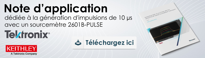 Note d'application : Génération d'impulsions de 10 µs avec un sourcemètre 2601B-PULSE