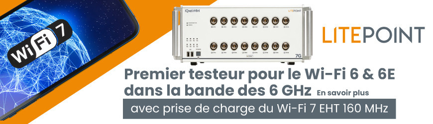 Système de test Wi-Fi 6, Wi-Fi 6E et Wi-Fi 7 160MHz : IQxel-MW 7G